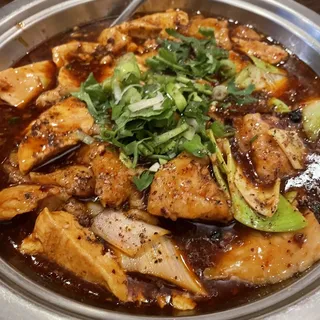 Tofu and Fish Casserole with Pickled Mustard