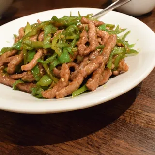 Shredded Beef Stir Fry with Green Pepper