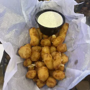 Cheese curds and house made ranch