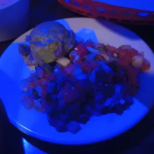 Fajita setup with no sour cream extra pico.