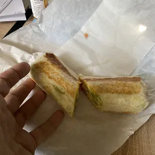 A very mini breakfast burrito.