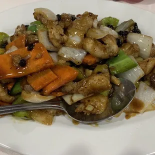 Fish with Fish in Black Bean Sauce