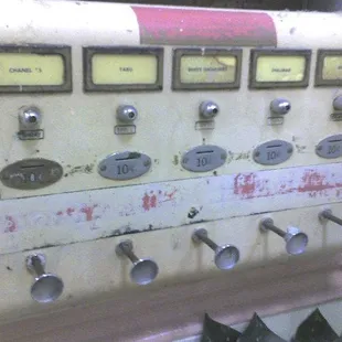 in the women's stall, perfume