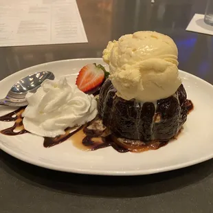 Chocolate turtle molten Bundt cake