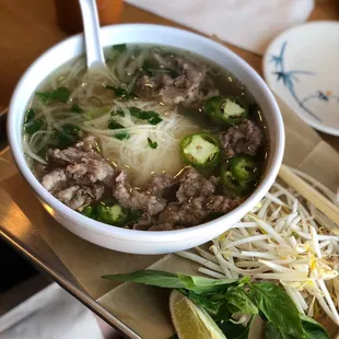 Marinated Beef Pho, Thai Iced Tea