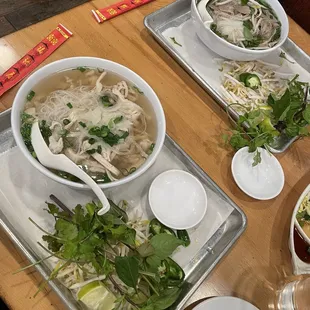 small chicken pho and small brisket pho