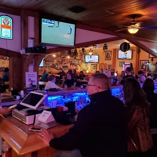 customers at the bar