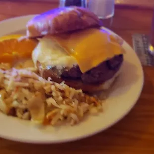 Lakeside egg burger with hash browns from the weekend breakfast menu