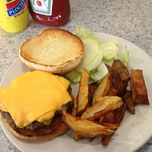 Ordered a cheeseburger based off the sign in the window, "Voted best burgers in Antioch" This is what I received.