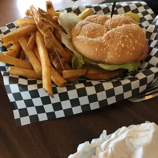 Chicken sandwich with Swiss and mushrooms lettuce and tomato