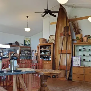 the interior of the store