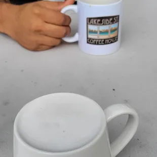 Small steamer with raspberry flavor and a cuppa coffee