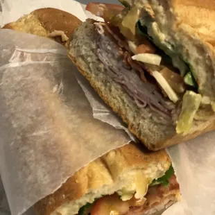 Close up of their delicious Melt sandwich