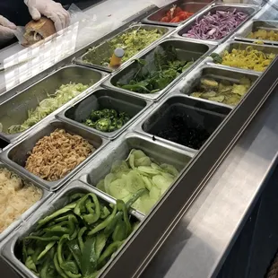 Wide variety of fresh veggies for your sandwich