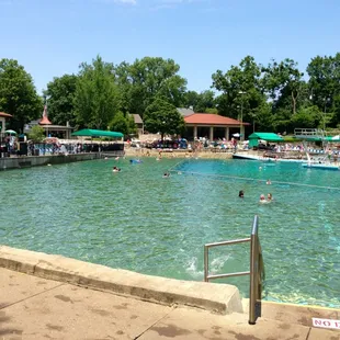 The "Lake" area - huge non-heated pool. Some areas maximum 4ft depth, other areas maximum 8ft depth.