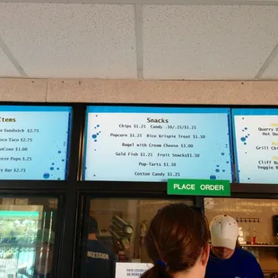 Concession stands: reasonable prices, hot &amp; cold items, daily specials.