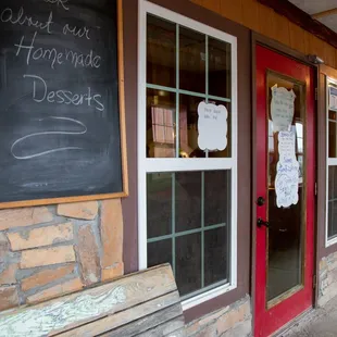 the front of the restaurant