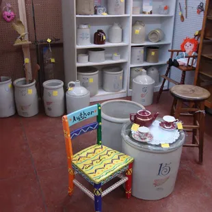 I actually found some antique Red Wing crocks!