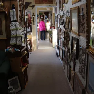 Hallway leading to a large back area.