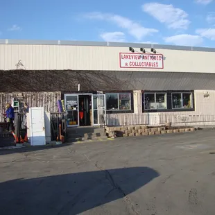 Front of the building, view looking north.