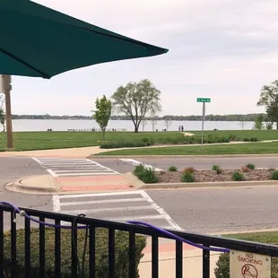 When I visited, I enjoyed this excellent view!  The small salad is a generous portion.