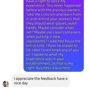 Harassing messages from the owner of Lakeview Inn