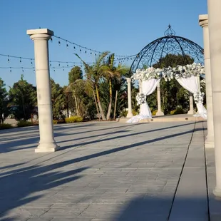 an outdoor wedding venue