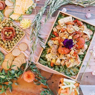 a variety of appetizers