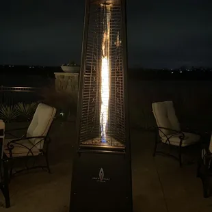 Outdoor heat available!