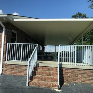 the front of the restaurant