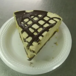 a piece of cake on a plate