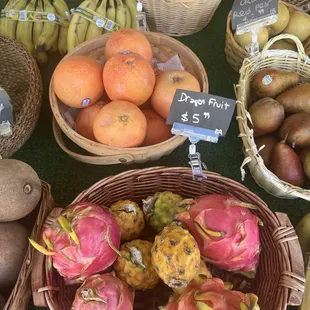 Dragon fruit and organic grapefruit!