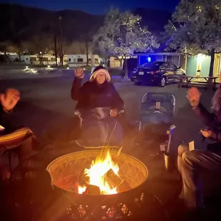 We appreciated the open fire pit on these cold February nights