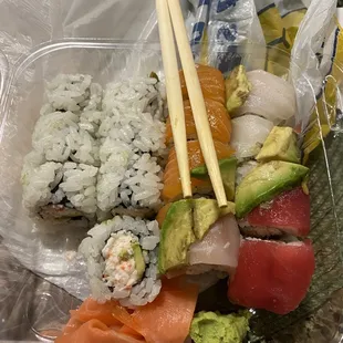 Snow crab and rainbow roll. This is the BEST sushi in the city.