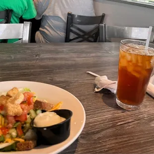 Dinner salad I chose as one of my two sides with the Shrimp Scampi.