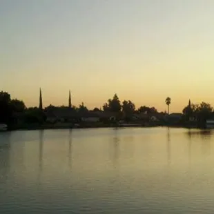 The lake next to the apartments...