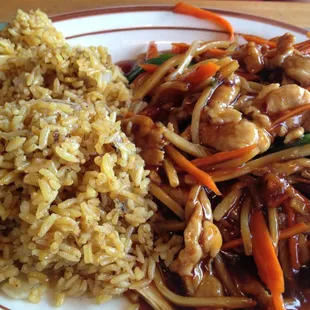 Chicken with garlic lunch special. 5 out of 10