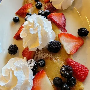 Very Berry Crepes ( 1 crepe ) smothered with fruit.