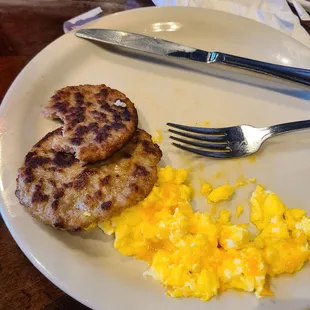 eggs and sausage