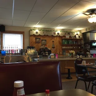 a view of the dining area