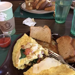 Farmers omelet and French toast.