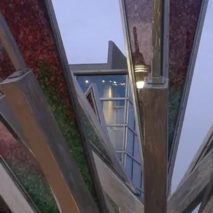 Artwork outside entrance. Sculpture