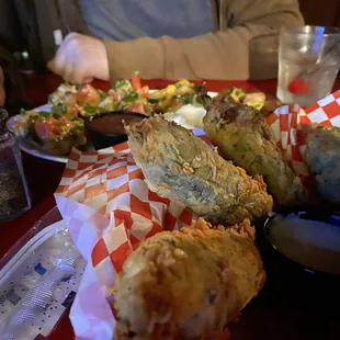 Poppers &amp; Chicken + Beef Nachos