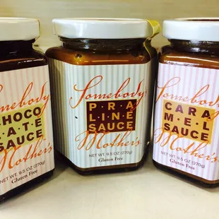 Chocolate, Praline and Caramel sauces for bacon, ice cream, fruit and more!