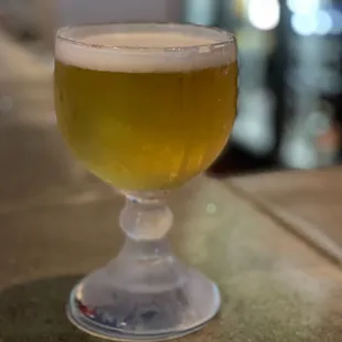 a glass of beer