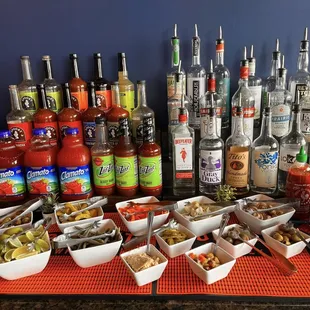 Pour Your Own Bloody Mary and Mimosa Bar