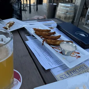 Beer and Deep Fried Pickles
