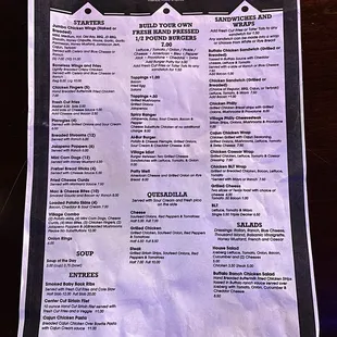 Menu July 2022