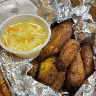 Sweet plantains and pikliz