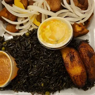 Griot Diri Jhon Jhon plantain pickliz